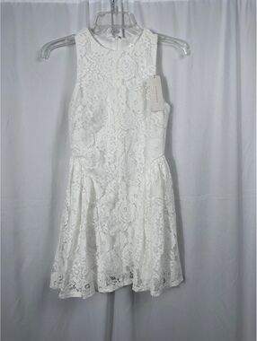 Altar'd State White Lace Sleeveless Dress XXS